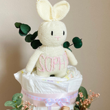 Windeltorte Baby, Geschenk zur Geburt, Windeltorte Waldtiere, Geschenk Baby