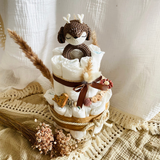 Windeltorte Baby, Geschenk zur Geburt, Windeltorte Waldtiere, Geschenk Baby