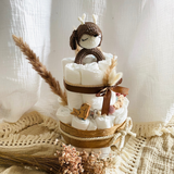 Windeltorte Baby, Geschenk zur Geburt, Windeltorte Waldtiere, Geschenk Baby