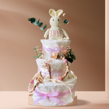 Windeltorte Baby, Geschenk zur Geburt, Windeltorte Waldtiere, Geschenk Baby