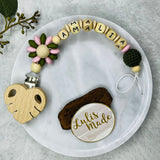 Pacifier chain and teether set