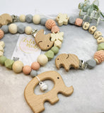 Pacifier chain and teether set