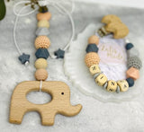 Pacifier chain and teether set
