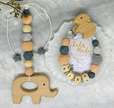 Pacifier chain and teether set