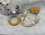 Pacifier chain and teether set