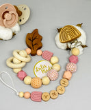 Pacifier chain and teether set
