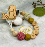 Pacifier chain and teether set