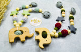 Pacifier chain and teether set
