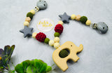 Pacifier chain and teether set