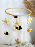 Baby Mobile Biene, Blumen, Kinderzimmer Deko, Baby Geschenk, Baby Wickeltisch, Baby Bett Mobile