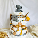 Diaper cake baby, gift for birth, diaper cake forest animals, gift baby