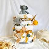 Diaper cake baby, gift for birth, diaper cake forest animals, gift baby