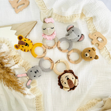 Rassel Baby, Rassel personalisiert, Rassel Gehäkelt, Häkelrassel mit Gravur, Baby Geschenk, Baby