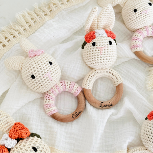 Greifling, Baby Greifling, Greifling Personalisiert, Greifling Mädchen, Greifling mit Namen
