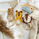 Rassel Baby, Rassel personalisiert, Rassel Gehäkelt, Häkelrassel mit Gravur, Baby Geschenk, Baby