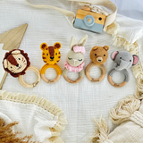 Rassel Baby, Rassel personalisiert, Rassel Gehäkelt, Häkelrassel mit Gravur, Baby Geschenk, Baby