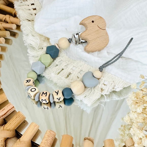 Pacifier chain and teether set