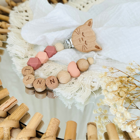 Schnullerkette mit Namen, Schnullekrette Mädchen, Baby Geschenk, Baby Geschenk Mädchen