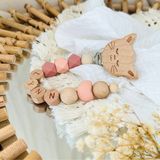 Schnullerkette mit Namen, Schnullekrette Mädchen, Baby Geschenk, Baby Geschenk Mädchen