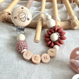 Schnullerkette mit Namen, Schnullekrette, Baby Schnullerkette, Schnullerkette