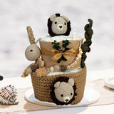 Windeltorte, Löwe Windeltorte, Geschenk zur Geburt, Windeltorte Waldtiere, Geschenk Baby (Kopie)