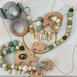 Windeltorte XXL Elefant grün, Perfektes Geschenk Lulismade®, handgefertigt und personalisiert
