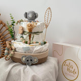 Windeltorte XXL Elefant grün, Perfektes Geschenk Lulismade®, handgefertigt und personalisiert