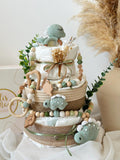 Windeltorte Dino, Windeltorte, Geburt Geschenk , Baby Geschenk, Windeltorte