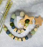 Pacifier chain and teether set
