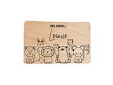 Children's wooden board, breakfast board children, wooden board with engraving, breakfast board personalized children