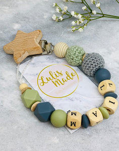 Pacifier chain and teether set