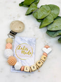 Pacifier chain and teether set