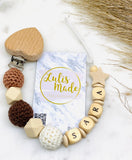 Schnullerkette und Beißring Baby Geschenk