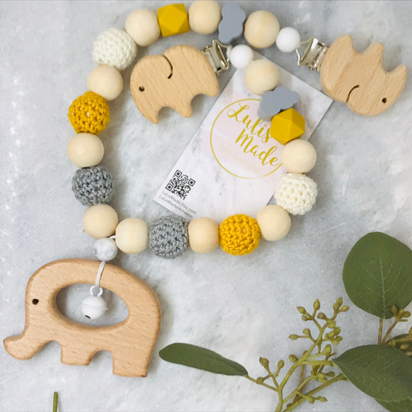 Einzigartige handgemachte Kinderwagenkette “Elefant”