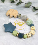 Pacifier chain and teether set