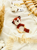 Fuchs Rassel mit Namen, Babygeschenk, Geburt, Geschenk zur Geburt, Rassel Baby, Neugeborenen Geschenk, Rassel personalisiert, Greifling personalisiert, Baby