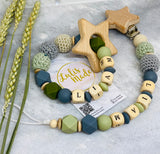 Pacifier chain and teether set