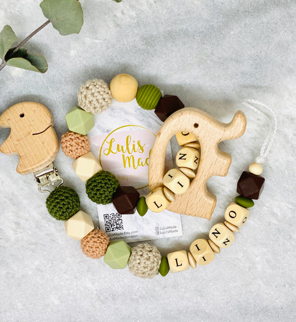 Pacifier chain and teether set