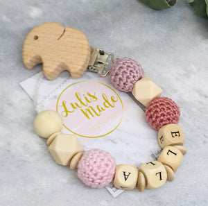 Pacifier chain and teether set