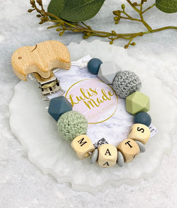 Pacifier chain and teether set