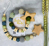 Pacifier chain and teether set