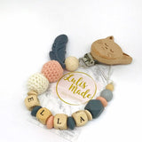 Pacifier chain and teether set