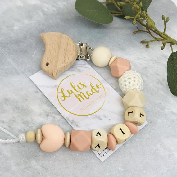 Schnullerkette Baby Geschenk - taufe - Geschenk zur Geburt