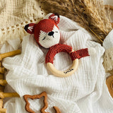 Fuchs Rassel mit Namen, Babygeschenk, Geburt, Geschenk zur Geburt, Rassel Baby, Neugeborenen Geschenk, Rassel personalisiert, Greifling personalisiert, Baby