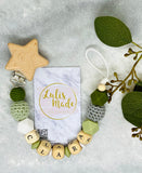 personalized pacifier chain star green