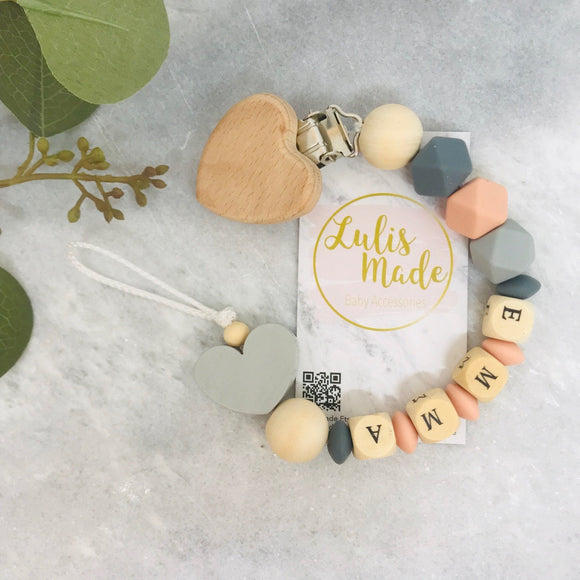 Pacifier chain heart