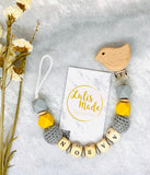 Pacifier chain with name, boy