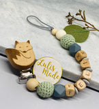Pacifier chain and teether set