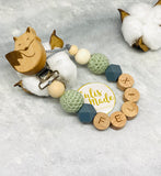 Pacifier chain and teether set