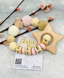 Pacifier chain and teether set